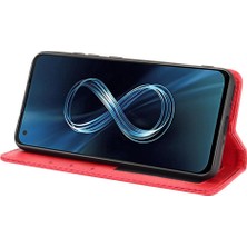 My Boutique1 Asus Zenfone 8 Için Pu Deri Manyetik Kapatma Cüzdan Telefon Kılıfı (Yurt Dışından)