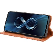 My Boutique1 Asus Zenfone 8 Için Pu Deri Manyetik Kapatma Cüzdan Telefon Kılıfı (Yurt Dışından)