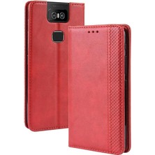 My Boutique1 Asus Zenfone 6 Için Pu Deri Manyetik Kapatma Cüzdan Telefon Kılıfı (Yurt Dışından)