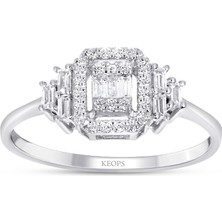 Keops Pırlanta 0.28 Karat Baget Pırlanta Yüzük