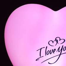 Shatıan LED Gece Işığı Parlamayan Yaratıcı Aşk Kalp 3D LED Lamba Düğün Süs Faydalı Pembe (Yurt Dışından)