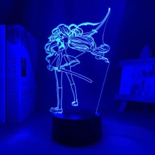 Shatıan Kan C Saya Kisaragi Anime 3D Erkek Için Gece Lambası 16 Renk Kız Odası Dekoru Illusion LED Lamba USB Manga Kan C Saya Kisaragi Şekil Uygun Çocuklar Hayranlar Yılbaşı Hediyeleri (Yurt Dışından)