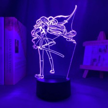 Shatıan Kan C Saya Kisaragi Anime 3D Erkek Için Gece Lambası 16 Renk Kız Odası Dekoru Illusion LED Lamba USB Manga Kan C Saya Kisaragi Şekil Uygun Çocuklar Hayranlar Yılbaşı Hediyeleri (Yurt Dışından)
