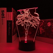 Shatıan Akame Ga Kill Anime 3D Gece Lambası Boy Için 16 Renk Kız Odası Dekor Illusion LED Lamba USB Manga Esdeath Şekil Uygun Çocuklar Fanlar Noel Hediyeleri (Yurt Dışından)