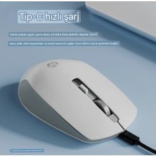 HP S1000C 2.4ghz Kablosuz Şarj Edilebilir Sessiz Mouse Beyaz (Ramwhite Türkiye Garantili)