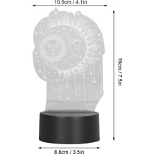 Shatıan Gece Lambası, 7 Renk 3D Işık Güneş Ay Akrilik USB ile Güçlendirilmiş Çocuklar Için Ofis Için Yatak Odası Için (Yurt Dışından)