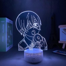 Shatıan Anime Siyah Butler 3D Lamba Yatak Odası Dekoru Için Nightlight Doğum Günü Hediyesi LED Gece Lambası Başucu Manga Gadget Siyah Butler (Yurt Dışından)