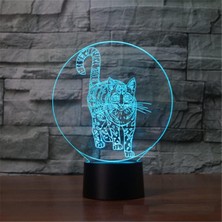 Shatıan Çocuklar Için Gece Lambası 3D Kitten Uzaktan Kumandalı LED Lamba 16 Renk Değiştirme Çocuk Için Noel Doğum Günü Hediyesi (Yurt Dışından)