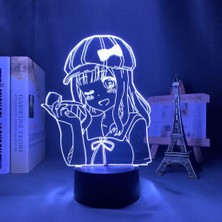 Shatıan Anime Kaguya Sama Aşk Savaş Chika Fujiwara Şekil LED Işık Yatak Odası Dekoru Gece Lambası Manga Doğum Günü Hediyesi Odası Masa Lambası 3D (Yurt Dışından)