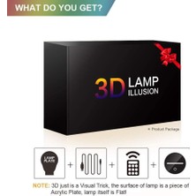 Shatıan 3D Gece Lambası Oyuncak LED Illusion Lambası C Harfi 16 Renk Değişimi Dekor Masa Lambası Uzaktan Kumandalı, Erkekler Kızlar Için Noel Doğum Günü Hediyeleri (Yurt Dışından)