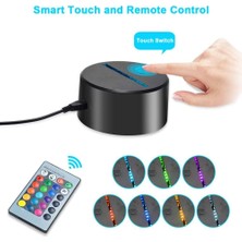 Shatıan 3D Gece Lambası Oyuncak LED Illusion Lambası C Harfi 16 Renk Değişimi Dekor Masa Lambası Uzaktan Kumandalı, Erkekler Kızlar Için Noel Doğum Günü Hediyeleri (Yurt Dışından)