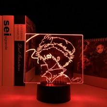 Shatıan Hayranları Için Anime Kovboy Bebop 3D Gece Lambası 16 Renkler Dekor Illusion Uzaktan Kumandalı LED Lamba, Manga Kovboy Bebop Şekil Noel Hediyesi Oyuncaklar Çocuklar/erkekler (Yurt Dışından)