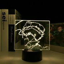 Shatıan Hayranları Için Anime Kovboy Bebop 3D Gece Lambası 16 Renkler Dekor Illusion Uzaktan Kumandalı LED Lamba, Manga Kovboy Bebop Şekil Noel Hediyesi Oyuncaklar Çocuklar/erkekler (Yurt Dışından)