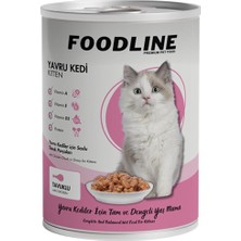 Foodline Tavuklu Yavru Kedi Konservesi 400 gr x 6 Adet