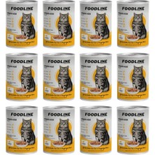 Foodline Tavuklu Yetişkin Kedi Konservesi 400 gr x 12 Adet