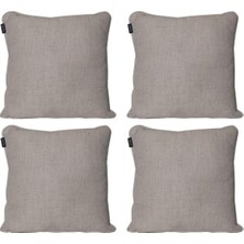 4'lü Özel Tasarım Fitilli Kırlent Kılıfı Bej