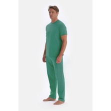 Yakamel Erkek Penye Rahat Pijama Takımı