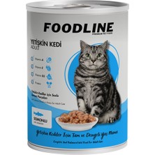 Foodline Somonlu Yetişkin Kedi Konservesi 400 gr x 3 Adet