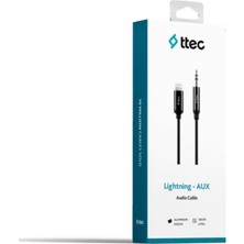 Ttec 1 M Aux 3.5mm To Iphone Lightning Ses Aktarım Kablosu, Iphone Aux Kablo