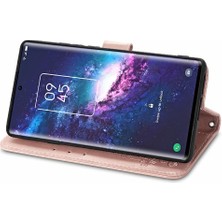 Tcl 20 Pro 5g Için Kılıf Deri Kılıf Kapak Kapak Kısa Kayış Zarif Dört (Yurt Dışından)