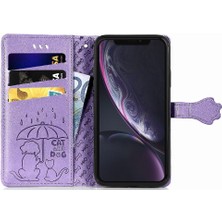 Iphone Xr Flip Kapak Kılıf Için Kılıf Kısa Kayış Karikatür Hayvanlar (Yurt Dışından)