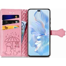 Huawei Onur 80 Pro Karikatür Hayvanlar Için Kılıf Kısa Kayış Kapak Kılıfı (Yurt Dışından)