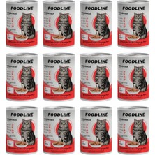 Foodline Kuzu Etli Yetişkin Kedi Konservesi 400 gr x 12 Adet