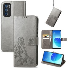 Oppo Case 6 5g Için Zarif Iş Çevirme Kapağı Dört Yapraklı Yonca (Yurt Dışından)