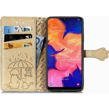 Samsung Galaxy A10 Flip Kapak Için Kılıf Kısa Kayış Darbeye Karikatür (Yurt Dışından)