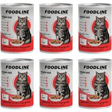 Foodline Kuzu Etli Yetişkin Kedi Konservesi 400 gr x 6 Adet