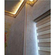 Bazaar Avm Dekoratif Poliüretan Duvar- Tavan  Köşe Profili Çıtası Bronz Renk (En:4x4 CM-BOY:100 Cm)- Duvar Süsü