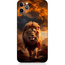 Teknomeg Apple iPhone 11 Pro Uyumlu Yırtıcı Aslan Kral Desenli Silikon Kılıf