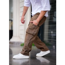 Tarz Cool Erkek Kargo Cep Baggy Pantolon