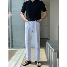 Tarz Cool Erkek Fitilli Polo Yaka Triko T-Shirt