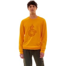 Galatasaray Lisanslı Sarı Unisex Sweatshirt Hediye Aslan Ahşap Kutulu