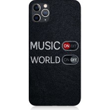 Teknomeg Apple iPhone 11 Pro Uyumlu Müzik On Desenli Silikon Kılıf