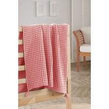 Casadora Baby 100% Pamuk Bebek Kalın Waffle Pike Örtüsü -90X120CM - Pembe