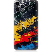 Teknomeg Apple iPhone 14 Pro Uyumlu Renkli Boyalar Desenli Silikon Kılıf
