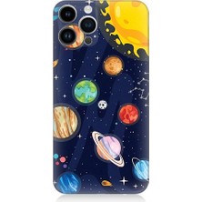 Teknomeg Apple iPhone 13 Pro Max Uyumlu Gezegenler ve Yıldız Haritası Desenli Silikon Kılıf