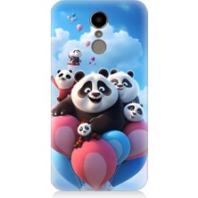 Teknomeg Lg K8 2017 Uyumlu Sevimli Pana Ailesi Uçan Balon Desenli Silikon Kılıf