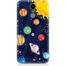 Teknomeg Lg K10 2017 Uyumlu Gezegenler ve Yıldız Haritası Desenli Silikon Kılıf