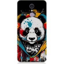 Teknomeg Lg Q7 Uyumlu Renkli Boyalı Panda Desenli Silikon Kılıf