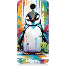 Teknomeg Lg K10 2017 Uyumlu Sevimli Penguen Desenli Silikon Kılıf