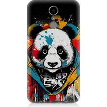 Teknomeg Lg K10 2017 Uyumlu Renkli Boyalı Panda Desenli Silikon Kılıf