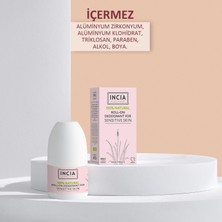 INCIA %100 Doğal Roll On Deodorant Hassas Ciltler İçin Ter Kokusu Önleyici Lekesiz 50 ml X2 Adet