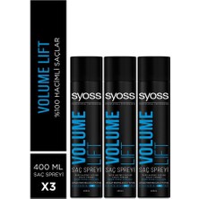 Syoss Saç Spreyi Volume Lift 400ml X3