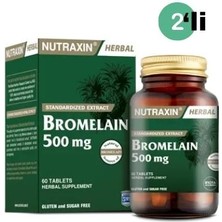 Nutraxin 2'li Ekonomik Paket Nutraxin Bromelain 500 Mg 60 Tablet