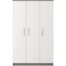 T Designo Ajda Giyinme Dolabı - Çok Amaçlı Dolap - Gardırop 120 Cm-3 Kapaklı