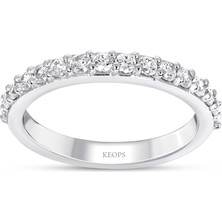 Keops Pırlanta 0.50 Karat Pırlanta Yarımtur Yüzük