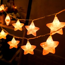 Qisem LED Çatırdayan Yıldız Işığı Dize Noel Düğün Tatili Yıldızlı Dekoratif Işıklar (Yurt Dışından)